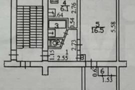 2-к. квартира, 45 м², 1/5 эт.