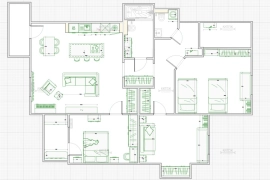 3-к 108 м2, 13/13 эт. Фомушина