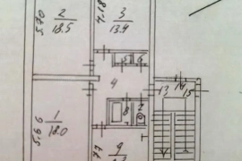 3-к. квартира, 72 м², 5/5 эт.